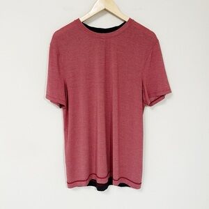 lululemon athletica Heathered Red Short Sleeve Tee